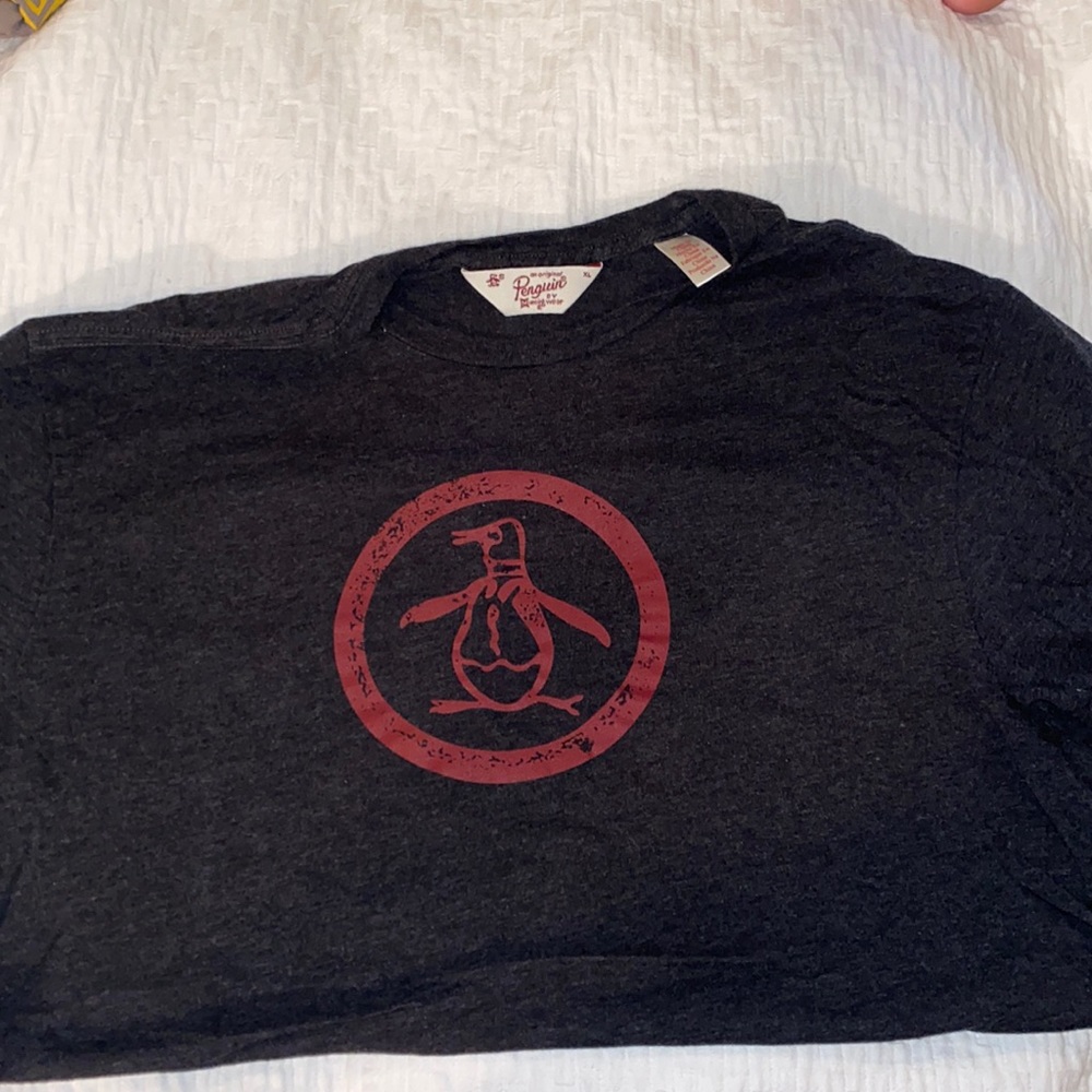 Grey penguin shirt